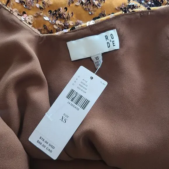 Anthropologie Esther Top Sequin Velvet Leopard Tank NWT XS Boho Blouse Shirt Y2K - Picture 3 of 5